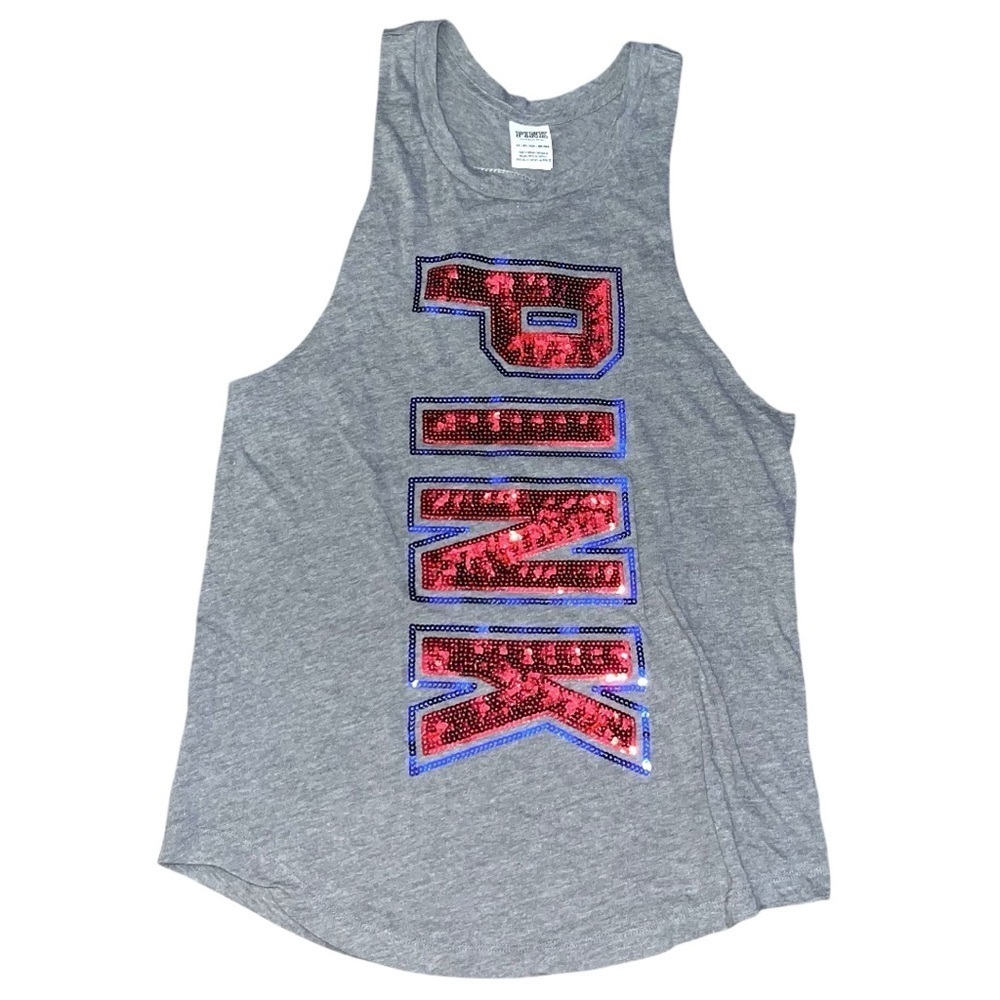 Victoria Secret Pink XS Fourth Of July Bling Tank Top